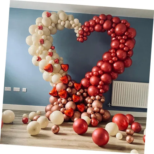 Miniatura 6 de LABRIMP Kit de soporte para globos, soportes de arco de corazón para decoración de bodas, kit de columna de globos pastel para fiesta