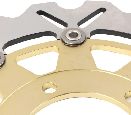 Miniatura 5 de Lirun - Par de discos de freno delantero de repuesto para Kawasaki Ninja ZX6RR 2005-2006 / VERSYS 650 2007-2014 / Ninja ZX10R 2004-2007, dorado