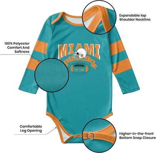 Miniatura 7 de Ropa de bebé personalizada de manga larga de fútbol ropa de bebé recién nacido, número de nombre personalizado, regalos de bebé niño niña