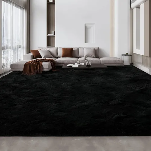 Miniatura 21 de Deerhoo - Alfombra de área, estilo shag, 4 x 6 pies, con teñido anudado, alfombra mullida y ultrasuave para sala de estar, alfombra de pelo