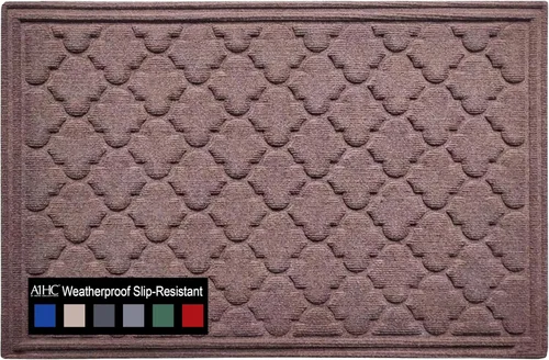 Miniatura 10 de A1HC - Tapete de puerta multiusos duradero, para interiores y exteriores, fácil de limpiar, impermeable, para todo tipo de clima, patio, garaje