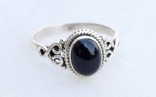 Miniatura 3 de Black Onyx Stone Ring 925 Sterling Silver Statement Ring For Women Handmade Rings Gemstone Christmas Promise Ring Size US 9 Gift For Her