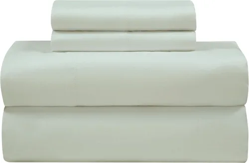 Miniatura 32 de Royale Linens - Juego de sábanas de 400 hilos, 100 % algodón cultivado en EE. UU., 4 piezas, sábana de satén, tamaño Queen - 1 sábana bajera, 1