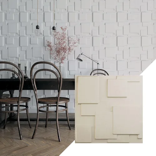 Miniatura 5 de Ekena Millwork WP20X20GOWH 19 5/8 pulgadas de ancho x 19 5/8 pulgadas de alto Gomez EnduraWall Decorativo 3D Panel de pared cubre 2.67 pies