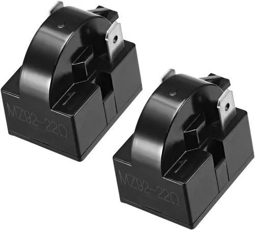 Miniatura 6 de uxcell 2 unids 12 ohmios 2 pin refrigerador arranque relé para compresor negro