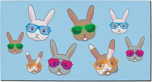 Miniatura 12 de Tapete de bienvenida al aire libre de Pascua clásico con patrón de huevo de Pascua personalizado para interiores Huevos - Personalizado