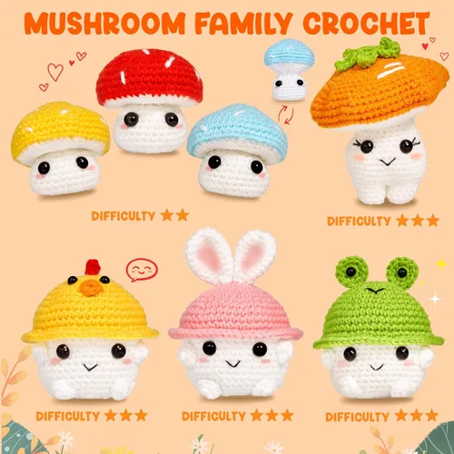Miniatura 5 de MAGIMUSE Kit de ganchillo para principiantes, kits de inicio de ganchillo para adultos Amigurumi kits de ganchillo para tejer manualidades