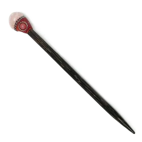Miniatura 2 de Mia Jewel Shop - Palillos de madera de Chonta con piedras preciosas curativas naturales – Palillos para el cabello hechos a mano para mujeres
