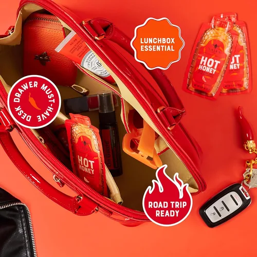 Miniatura 8 de Nate's Hot Honey Minis - Miel caliente de una sola porción - Relleno de calcetines navideños - Paquetes de 0.49 onzas, caja de 20