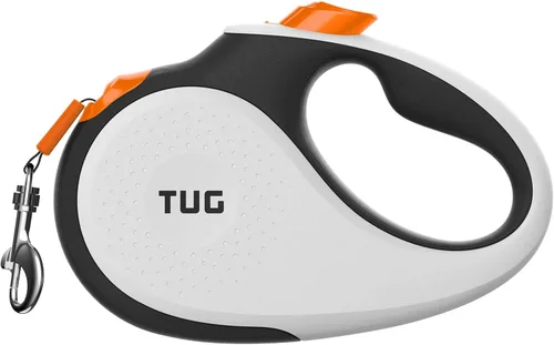 Miniatura 18 de TUG - Correa retráctil 360º para perros, libre de enredos, mango antideslizante, nailon resistente de 16 pies, freno de una sola mano, pausa