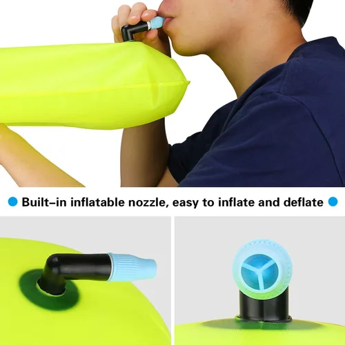 Miniatura 4 de ProCase Flotador de boya de natación, flotador de seguridad de burbujas de natación con cinturón ajustable para nadadores de aguas abiertas