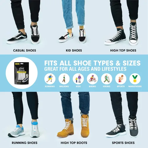 Miniatura 3 de Xpand Sistema de cordones sin ataduras con cordones elásticos, talla única para todos los zapatos de adultos y niños