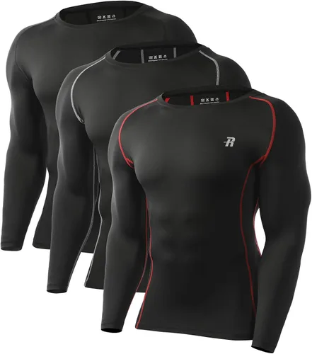 Runhit Camisas de compresión para hombre de manga larga fresca y seca atlética, camisetas de entrenamiento para pesca y sol, mallas térmicas