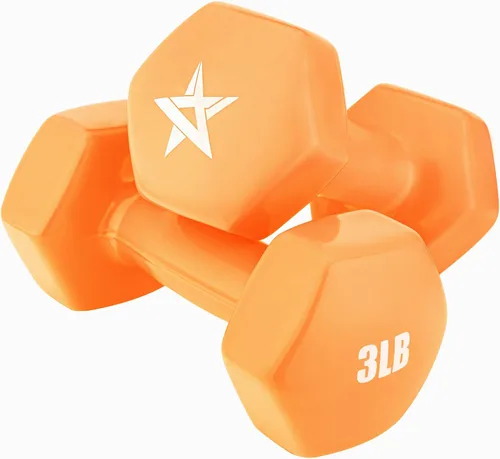 Miniatura 10 de Yes4All Mancuernas Hexagonales de Vinilo - Juego de 2 Mancuernas para Gimnasio en Casa y Entrenamiento de Fuerza (Opciones de Peso de 2-15 libras)