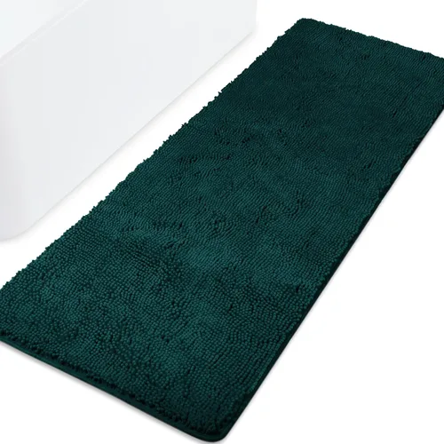 Miniatura 240 de Yeaban Alfombra de pasillo de baño de 24 x 72 pulgadas, antideslizante, alfombra de baño larga de felpilla gruesa, absorbente y lavable, alfombra