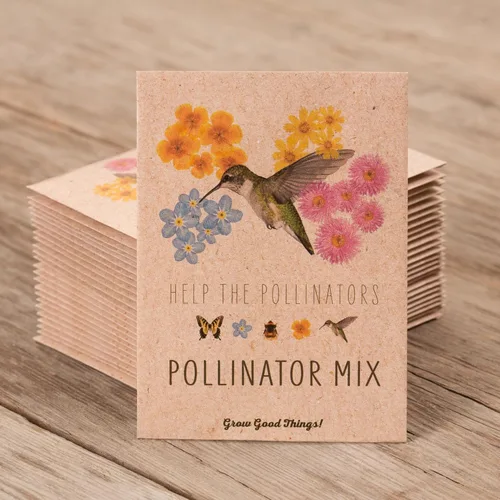 Miniatura 6 de Bentley Mezcla de Flores Silvestres, Paquetes Prellenados para Colibríes, 25 Paquetes de Flores Anuales, Regalo Ecológico Perfecto para Jardineros