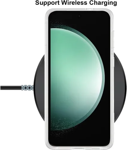 Miniatura 7 de Unov Funda transparente compatible con Galaxy S23 FE con diseño de TPU suave, absorción de golpes, diseño delgado en relieve, cubierta trasera Gato
