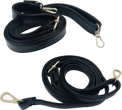 findTop Paquete de 2 correas ajustables de repuesto de cuero para bolso de mano con hebillas giratorias de metal, longitud 34-59 pulgadas, ancho