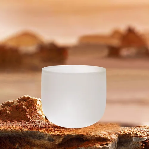Miniatura 3 de TOPFUND - Cuenco de cristal de 8 pulgadas, afinado en la nota A, para el chakra del tercer ojo, instrumento de meditación y sanación del sonido