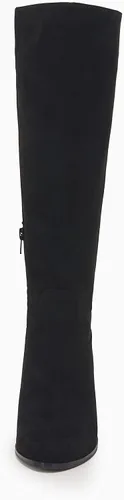Miniatura 4 de Coutgo Botas altas de gamuza sintética para mujer, con cremallera lateral, tacón grueso, elásticas, botas de invierno