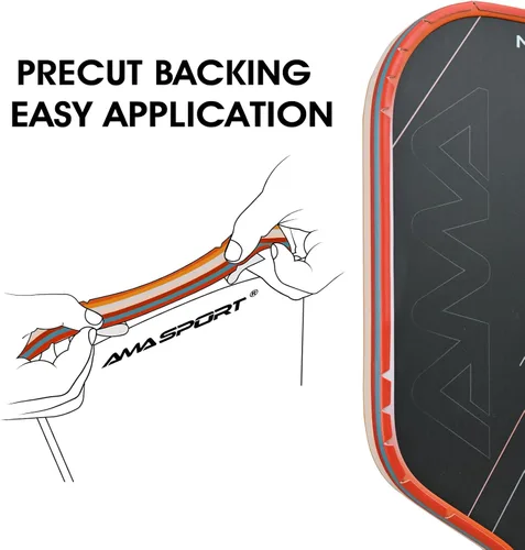 Miniatura 51 de PICKLETECH Cinta de protección de pala de pickleball – Protector de borde de cabeza de paleta – Cinta de protección de borde de raqueta ajuste gris