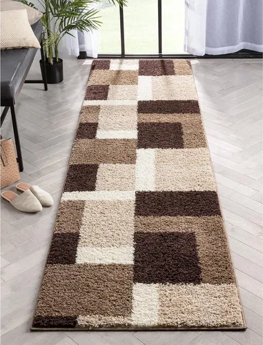 Miniatura 10 de Well Woven Madison Shag Cubes - Alfombra moderna negra de 5 pies 3 pulgadas x 7 pies 3 pulgadas Negro