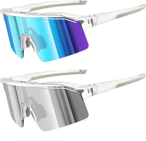 Miniatura 14 de Gafas de sol deportivas para hombres y mujeres irrompibles con protección UV400, gafas de béisbol para correr, ciclismo