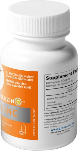 Miniatura 4 de Zinc MG11+VC Fórmula Inmune Gluconato de Zinc 11 mg + Vitamina C 180 mg 120 cápsulas vegetarianas sin colorantes