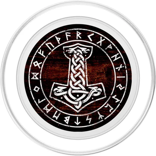 Miniatura 2 de Mjolnir Thor Hammer Viking Norse Mythology PopSockets PopGrip: agarre intercambiable para teléfonos y tabletas PopSockets MagSafe PopGrip para iPhone