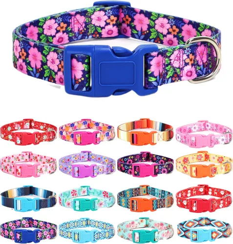 Miniatura 10 de Collares de Navidad para perros pequeños, lindos collares suaves y ajustables para perros y niñas, S 22. Estilo navideño