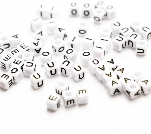 Miniatura 3 de STU-500FZM-AEIOU, 500 cuentas de letras acrílicas en forma de cubo de 15/64 x 0.236 pulgadas, letras B, cuentas del alfabeto para hacer pulseras