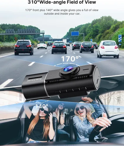 Miniatura 3 de Cámara de salpicadero dual delantera y frontal 1080P para coches, cámara de salpicadero para taxi con visión nocturna IR, cámara de coche