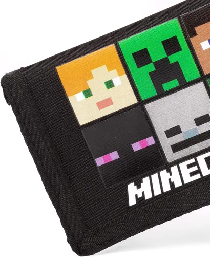 Miniatura 7 de Minecraft Billeteras Game Black or Green Creeper - Monedero de dinero tamaño único Negro