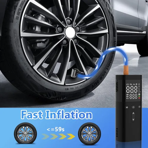 Miniatura 2 de Inflador de neumáticos, compresor de aire portátil, bomba de aire de 25000 mAh y 150 PSI para neumáticos de automóvil, bomba de aire portátil 5