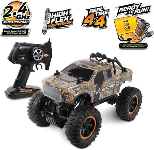 Miniatura 3 de NKOK Realtree 4x4 Off Road Rock Crawler 2.4GHz escala 1/14 R/C (RTR) Ford F-150 Raptor, baterías y cargador incluidos, cuerpo resistente está listo