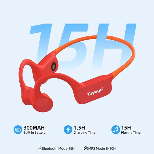 Miniatura 4 de Tayogo Auriculares de natación, auriculares impermeables de conducción ósea, comunicador de entrenador de natación, auriculares impermeables