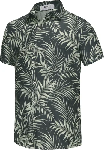 Miniatura 8 de KYKU Hawaiian Shirt for Men: Tropical Summer Beach Short Sleeve Button Down Shirt with Pocket