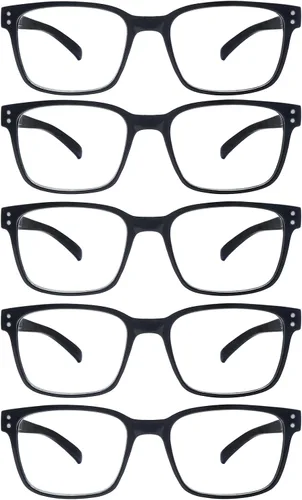 SIGVAN Gafas de lectura con bloqueo de luz azul para hombres y mujeres, lectores de bisagra de resorte para computadora, anteojos de marco cuadrado,