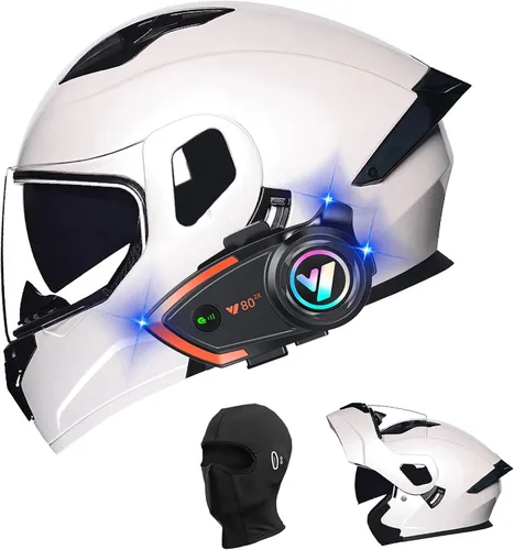 Miniatura 18 de Cascos de motocicleta para hombre, aprobado por DOT, casco de motocicleta de cara completa para adultos, casco de motocicleta con doble visera, D