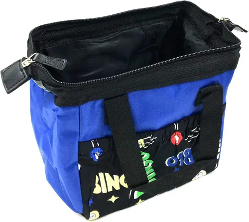 Miniatura 11 de Tapp Collections Bolso tote Bingo Dauber con 6 bolsillos Bingo Ball Design / Negro