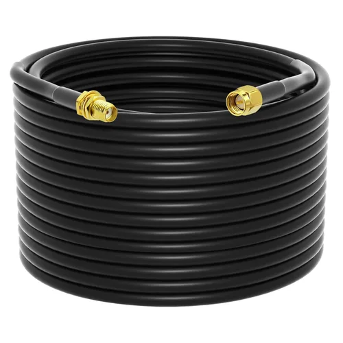Miniatura 5 de onelinkmore Cable de extensión coaxial de baja pérdida de 10 pies RG58 SMA hembra a SMA macho Conector de cable coaxial RF y aplicaciones de radio