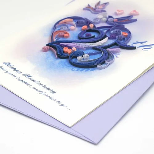 Miniatura 4 de Tarjeta de Felicitación de Aniversario de Amor Tarjeta 3D de Quilling Hecha a Mano para Amor Amigo Mamá Cumpleaños Aniversario Tarjeta Postal