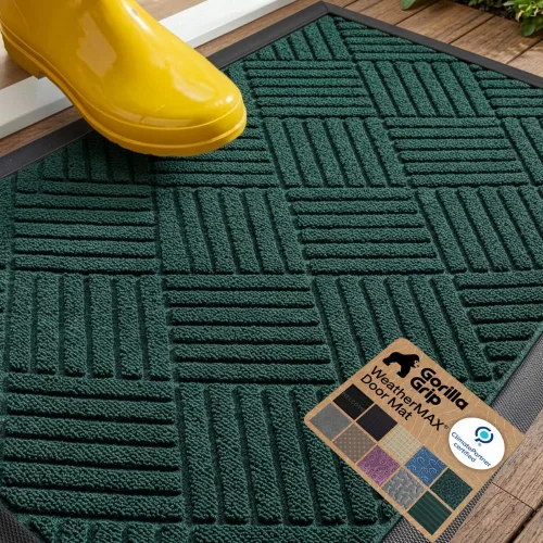 Miniatura 32 de Gorilla Grip WeatherMax - Tapete de pasillo para todas las estaciones, impermeable, 72x24 pulgadas, de goma natural, resistente a manchas, perfil