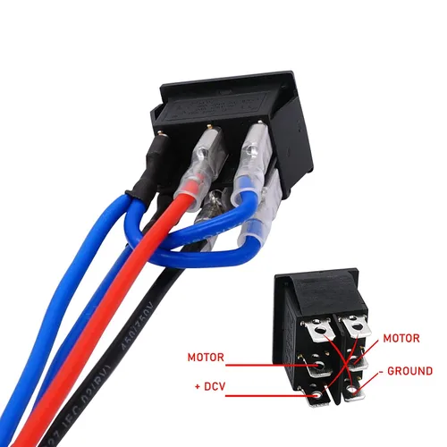 Miniatura 4 de TWTADE Interruptor de inversión de polaridad de bloqueo 12V 10A Control de motor CC 6 pines 3 posiciones ON-OFF AC 110V-220V Interruptor de palanca