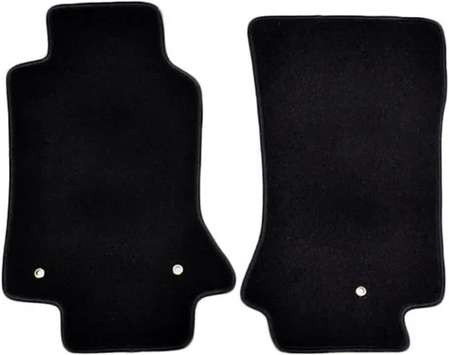 IKON MOTORSPORTS, tapete para piso compatible con Chevrolet Corvette 1997-2004, revestimiento de piso delantero de nailon negro de fábrica,