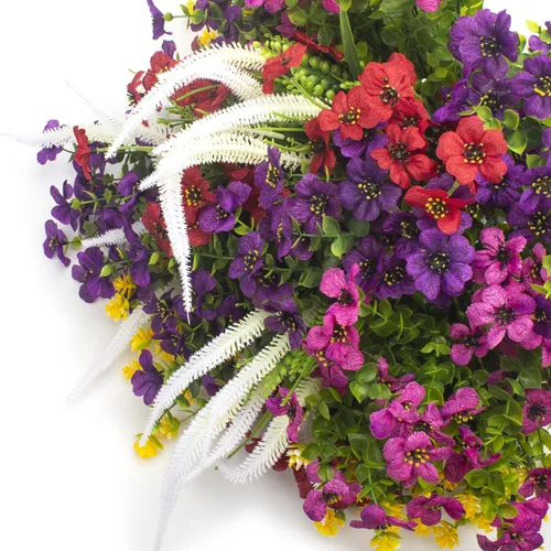 Miniatura 3 de Flores artificiales realistas para exteriores, resistentes a los rayos UV, paquete de 20 plantas colgantes falsas resistentes a la intemperie y a
