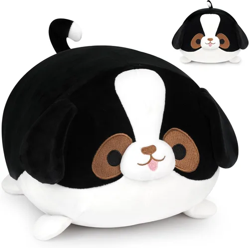 Perro de peluche de montaña bernesa, almohada de peluche de perro de 33 cm, lindos juguetes de peluche de perros grandes de montaña bernesa, suave
