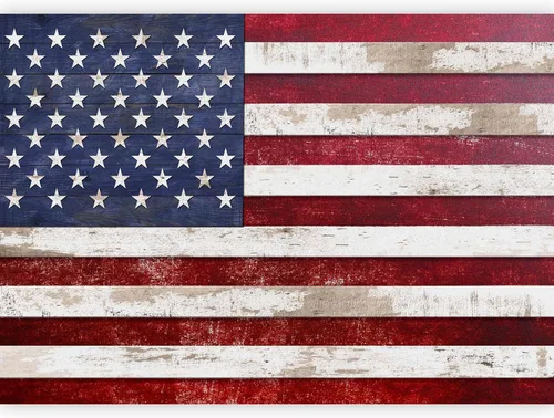 Miniatura 10 de artgeist Mural de pared Bandera de Estados Unidos, 116 x 83 pulgadas, papel tapiz autoadhesivo extraíble grande, diseño de impresión de madera, #02