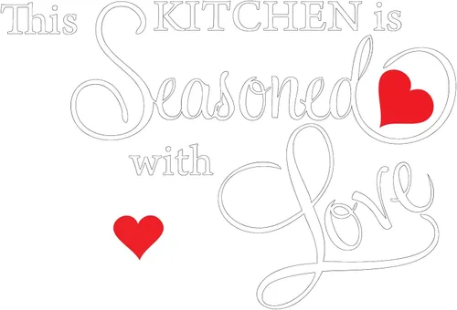 Miniatura 13 de Calcomanía de pared con cita This Kitchen is SEASONED WITH LOVE