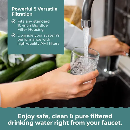 Miniatura 2 de Applied Membranes Inc. Reemplazo de cartucho de filtro de agua de 3 etapas para toda la casa, incluye cartuchos de filtro de sedimentos, carbono